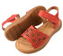 Sandale casual, dama, FORMAZIONE, 33177 rosu, piele naturala